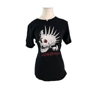 Vintage Size Small 90s Gothic Punk Inspired 100% Ring Spunned Cotton Shirt